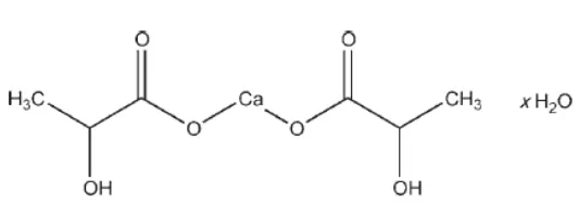 Gambar 2.2 Rumus struktur kalsium laktat (Rowe, dkk., 2009) 