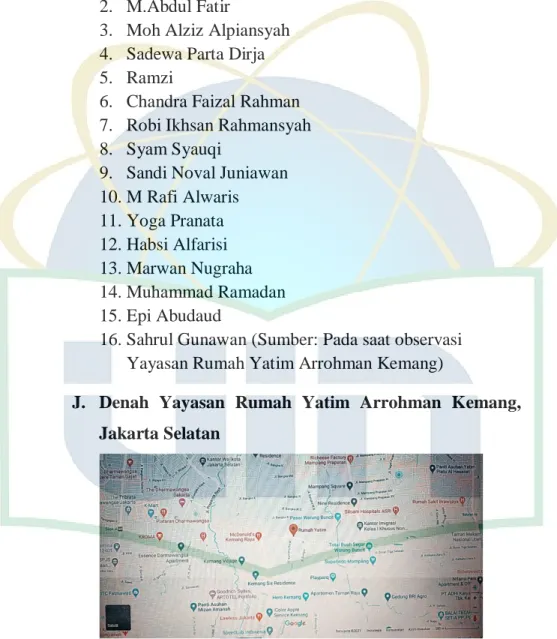 Gambar 3.1 Denah yayasan Rumah Yatim Arrohmah