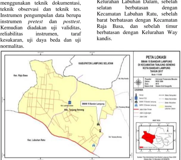 Gambar 2. Peta Lokasi  SMAN 15 Bandar Lampung