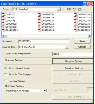 Gambar‐5: Menu Scan Batch to File