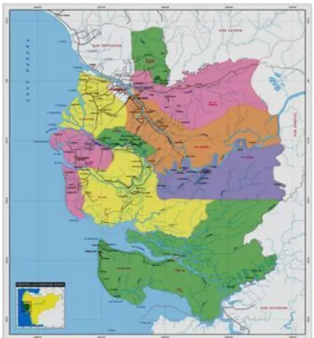 Gambar 1. Peta wilayah Kabupaten Kubu Raya, Kalimantan Barat 