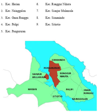 Gambar 2.5. Peta Kabupaten Samosir 