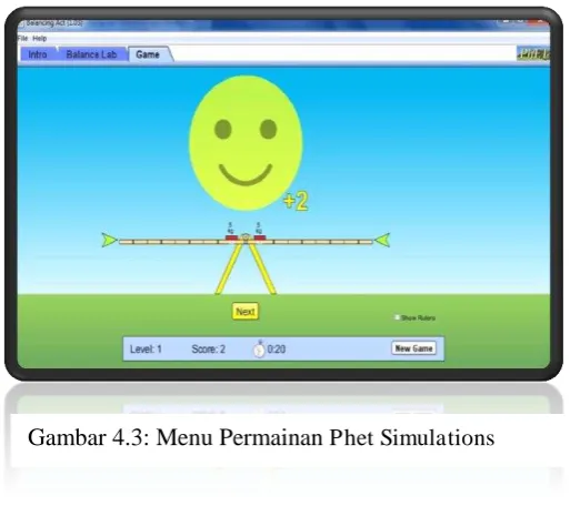 Gambar 4.3: Menu Permainan Phet Simulations 