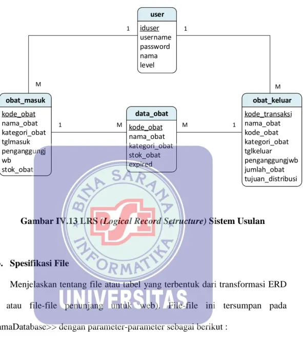Gambar IV.13 LRS (Logical Record Setructure) Sistem Usulan 