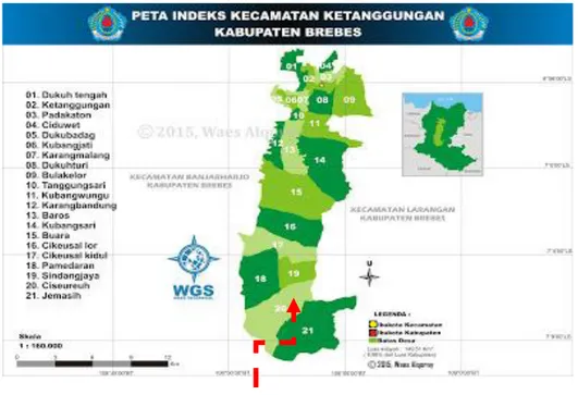 Gambar 1 Peta Indeks Kecamatan Ketanggungan 