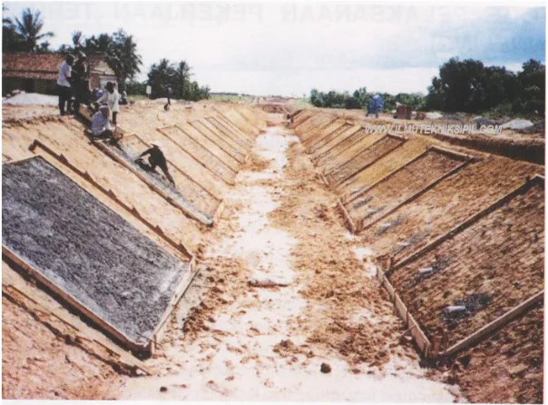 Gambar pekerjaan lining concrete