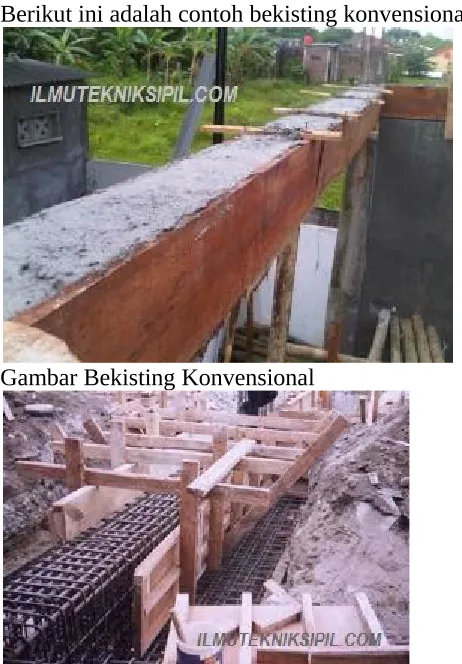 Gambar Bekisting Konvensional