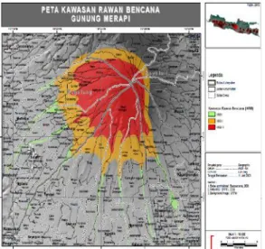 Gambar 1. Peta Kawasan Rawan Bencana Gunung Merapi