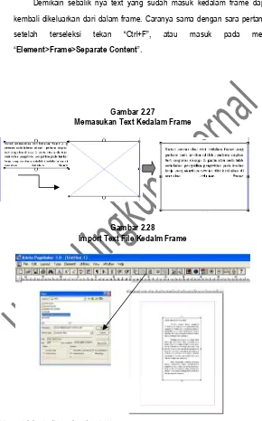 Gambar 2.27Memasukan Text Kedalam Frame