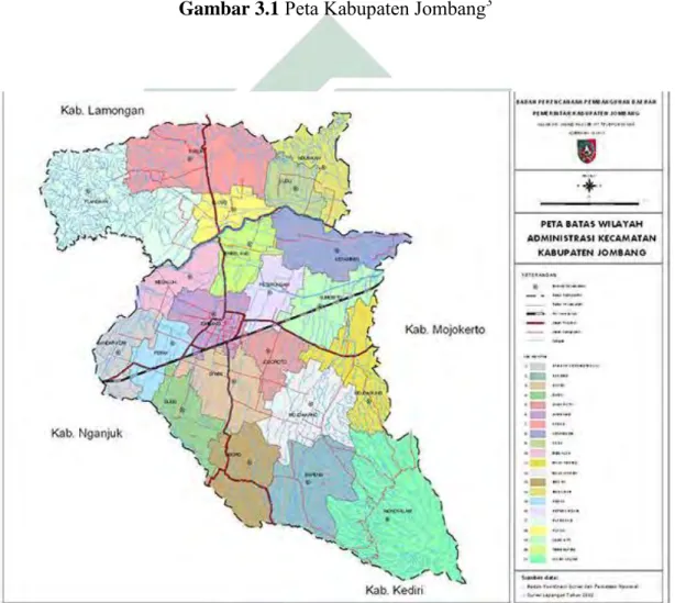 Gambar 3.1  Peta Kabupaten Jombang 3
