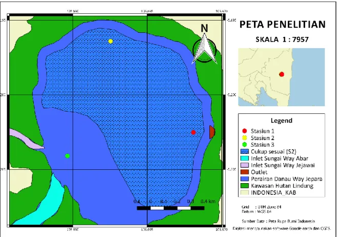 Gambar 8. Peta kesesuaian perairan Danau Way Jepara 