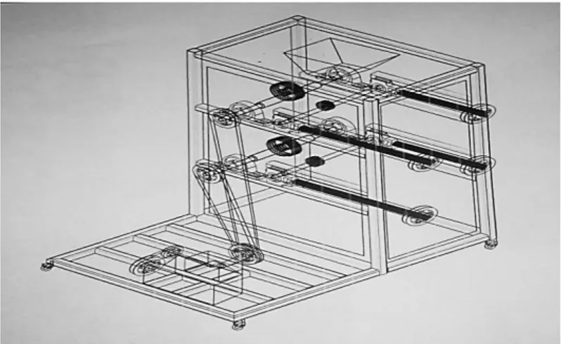 Gambar .1 Desain Utama Konstruksi Mesin Penggiling  4.2  Perhitungan pada Perencanaan Pulli dan V-Belt 