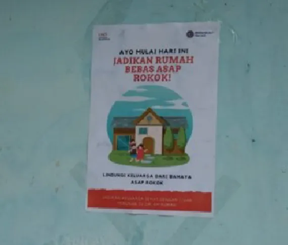 Gambar 1. Poster Rumah Bebas Asap Rokok. 