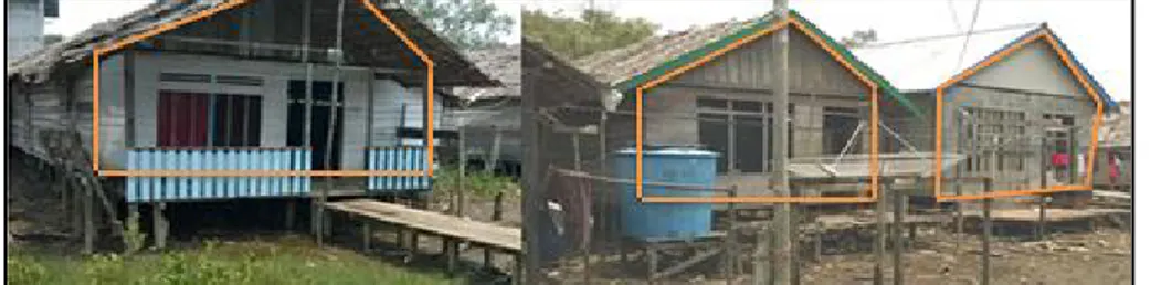 Gambar 3 : Bentuk Bangunan di Desa Kuala Karang 