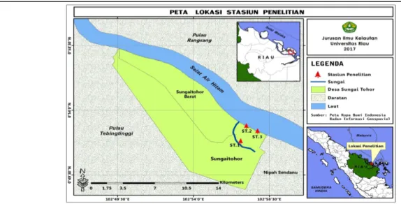 Gambar 1. Lokasi penelitian terletak di Desa Sungaitohor Kecamatan Tebingtinggi Timur Ka- Ka-bupaten Kepulauan Meranti