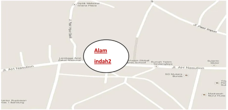 Gambar 1.3 Lokasi Alam Indah II  