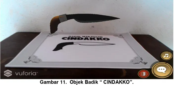 Gambar 11.  Objek Badik “ CINDAKKO”. 
