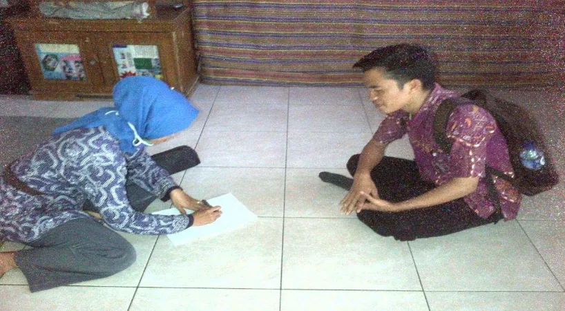 Gambar 9. Saat Wawancara dengan Siswa MIS Nurul Siti Aisyah Ishak Delitua, Zahra Agnesia