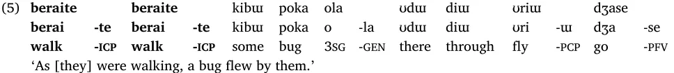 Table 3. Non-finite morphology in Hajong 