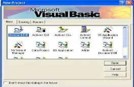 Gambar 2.1 Cara memulai Visual Basic 