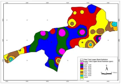 Tabel 3. Data Luas Wilayah Total Logam Berat Kadmium (ppm) 