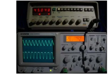 Gambar 11. Bentuk sinyal dengan input frekuensi 45 kHz 