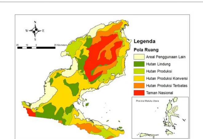 Tabel 2 Matriks ketersediaan lahan di Kabupaten Halmahera Timur 