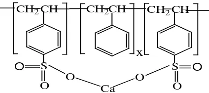 Gambar 1.3. Struktur Kalsium Polistirena Sulfonat 