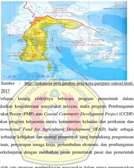 Gambar I.1 Peta Parepare 