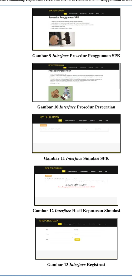 Gambar 9 Interface Prosedur Penggunaan SPK 