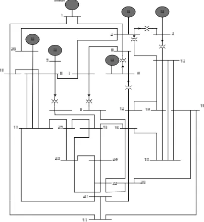 Gambar 2. Single Line Diagram sistem IEEE 26bus