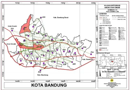 Gambar 3. Overlapping Rute Angkutan Umum  
