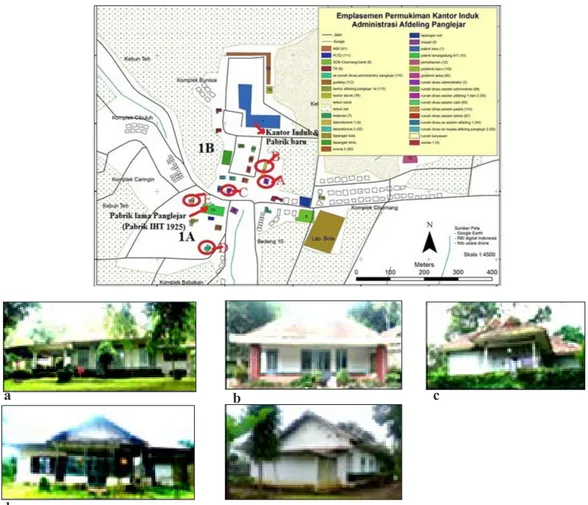Gambar 2.  Tata Letak Rumah Tinggal dalam Pemukiman Emplasemen Panglejar 1A/1B (Peta Hasil Foto 