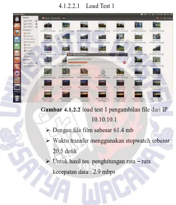 Gambar 4.1.2.2 load test 1 pengambilan file dari IP 