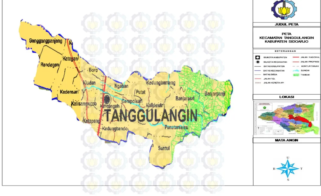 Gambar 4.1  Peta Kecamatan Tanggulangin 