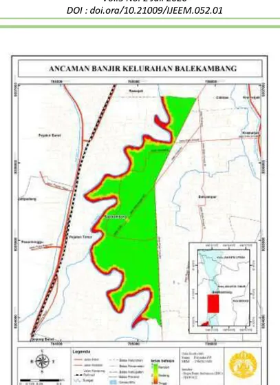 Gambar 7. Peta Ancaman Bencana Banjir di Kelurahan Balekambang 