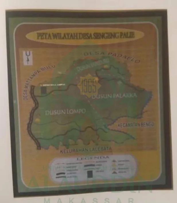 Gambar : Peta Wilayah Desa Sengengpalie, Kecamatan Lamuru Kabupaten Bone 