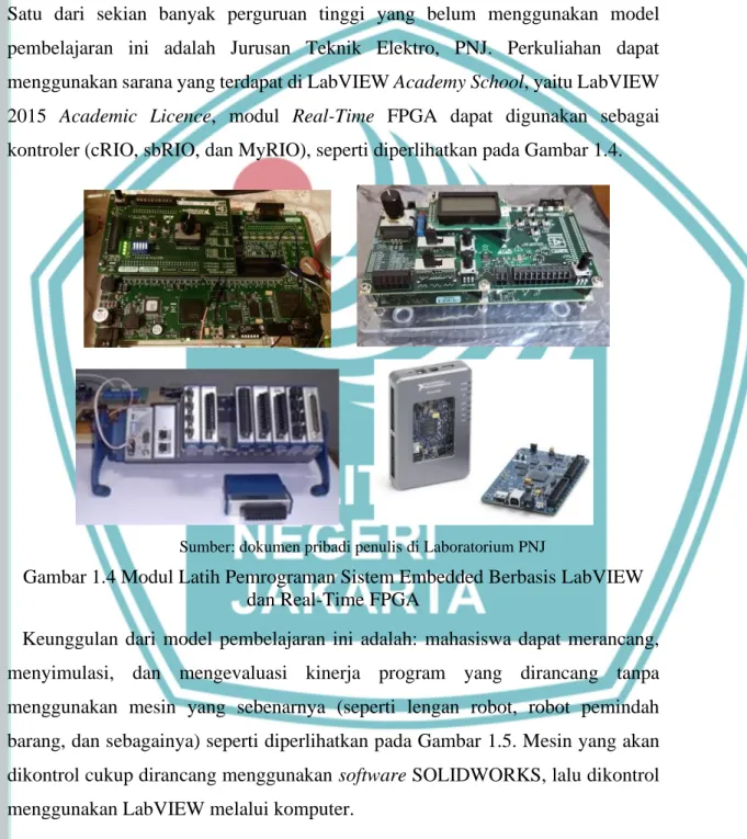 Gambar 1.4 Modul Latih Pemrograman Sistem Embedded Berbasis LabVIEW  dan Real-Time FPGA 