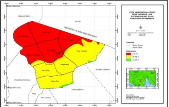 Gambar  4.  Peta  Curah  Hujan  Desa                           Harapan Jaya Tahun 2017