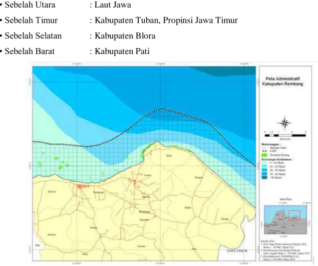 Gambar 3.  Peta Administratif Kabupaten Rembang 