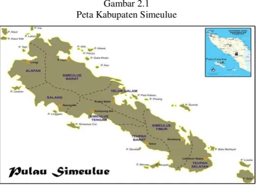 Gambar 2.1 Peta Kabupaten Simeulue 
