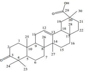 Gambar 1. Struktur senyawa triterpenoid 