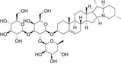 Gambar 3. Struktur saponin solanin 