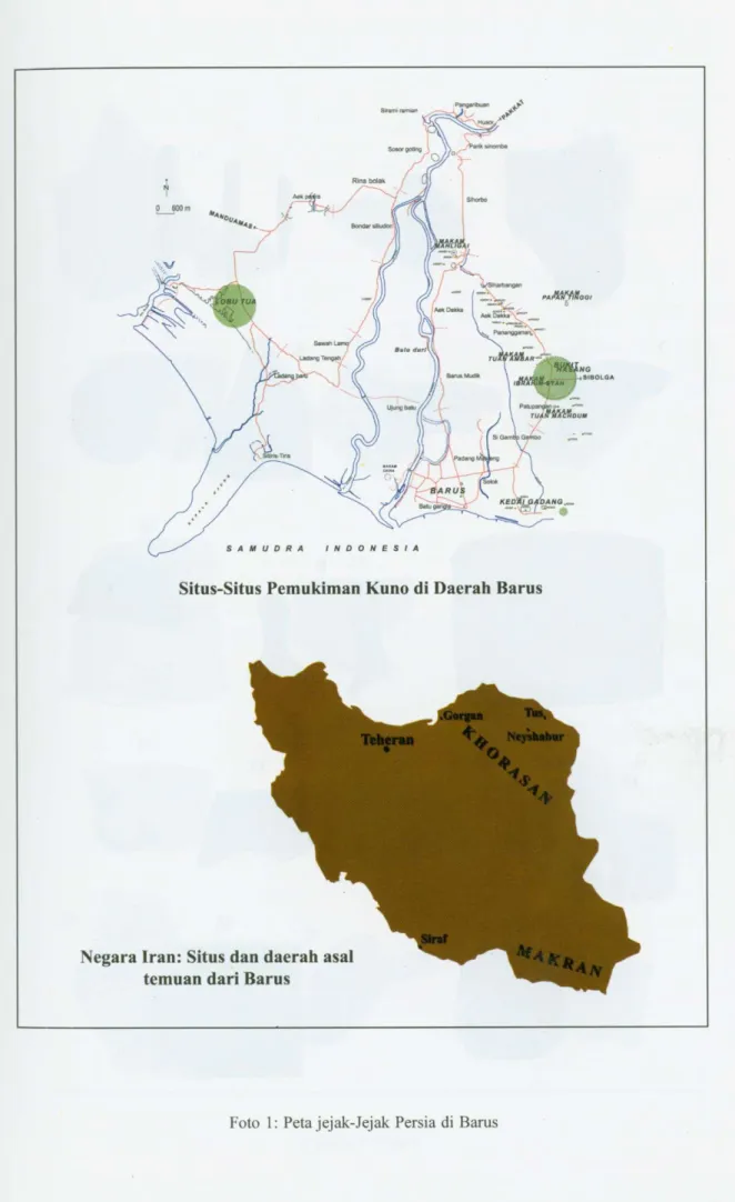 Foto 1: Peta jejak-Jejak Persia di Barus 