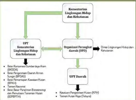 Gambar 12.  Struktur  organisasi  yang  menggambarkan  hubungan antar  lembaga