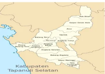 Gambar. 2.2. Peta Kabupaten Tapanuli Selatan 