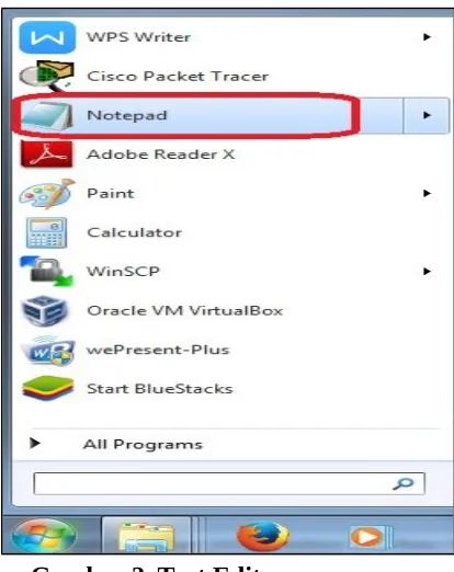Gambar 2. Text Editor