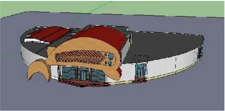 Gambar 4.5 . : sketsa ide tampilan bangunan