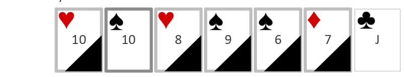 Gambar 4. 13 Perncarian kombinasi kartu menggunakan algoritma Greedy langkah 2 