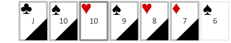 Gambar 4. 20 Perncarian kombinasi kartu menggunakan algoritma Greedy langkah 9 